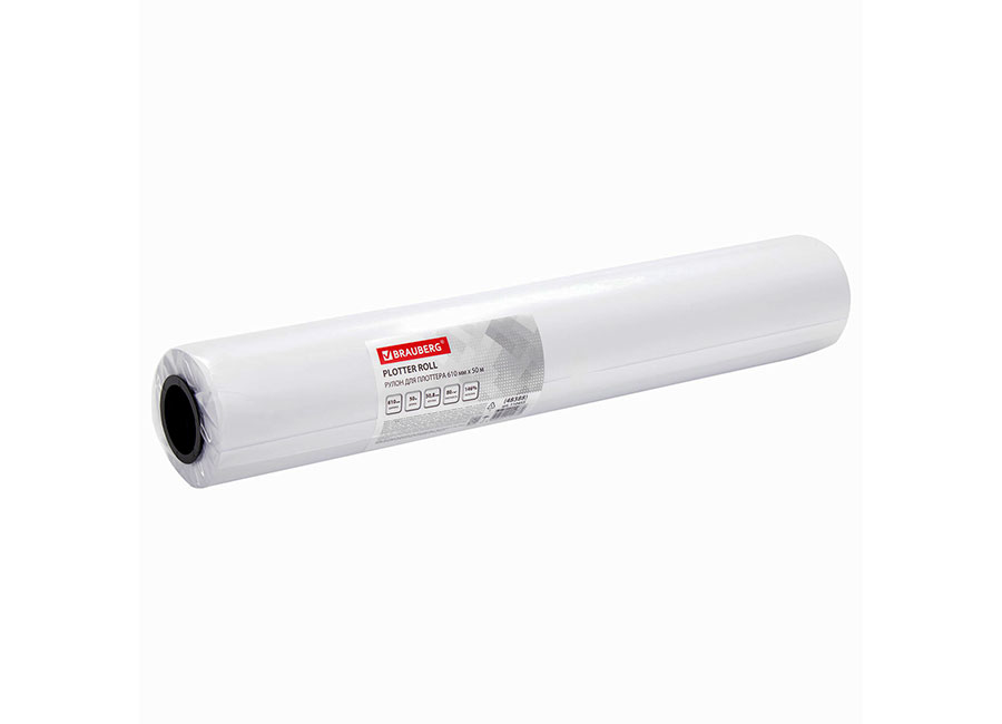 Рулонная бумага без покрытия  Brauberg Plotter Roll 80 г/м2
