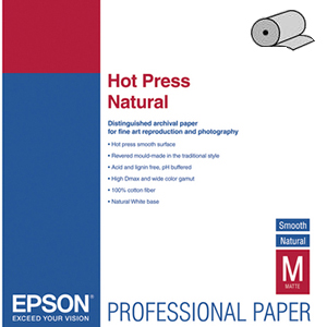 Рулонная бумага для плоттера с покрытием  Epson Fine Art Paper Hot Press Natural 17 300 г/м2