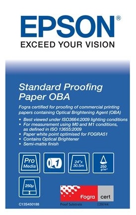 Рулонная бумага для плоттера с покрытием  Epson Standard Proofing Paper OBA 24