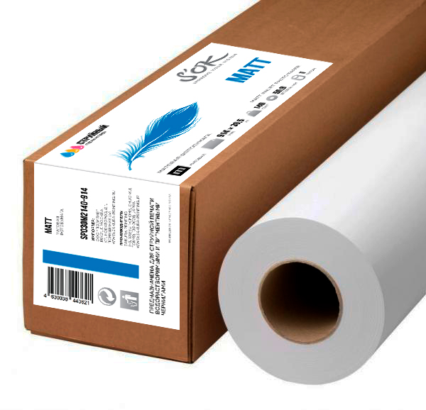 Рулонная бумага для плоттера с покрытием  Sakura Simple Cast Coated Matt 140 г/м2