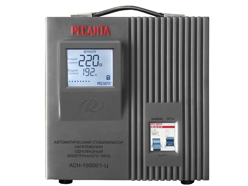 Стабилизатор напряжения  Ресанта АСН-10000/1-Ц