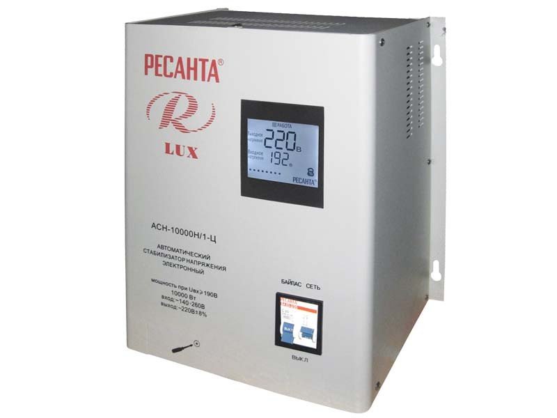 Стабилизатор напряжения  Ресанта АСН-10000Н/1-Ц Lux