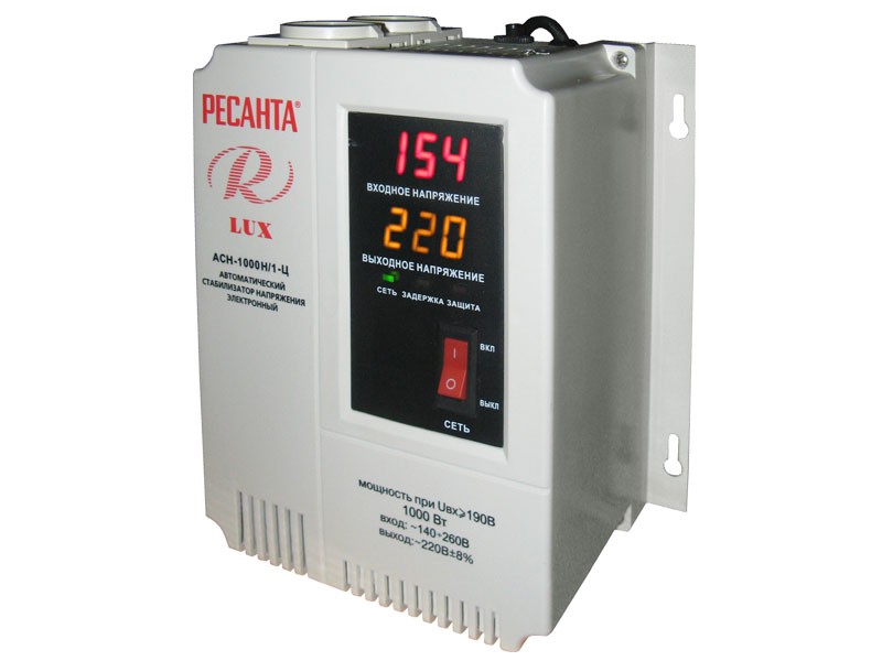 Стабилизатор напряжения  Ресанта АСН-1000Н/1-Ц Lux