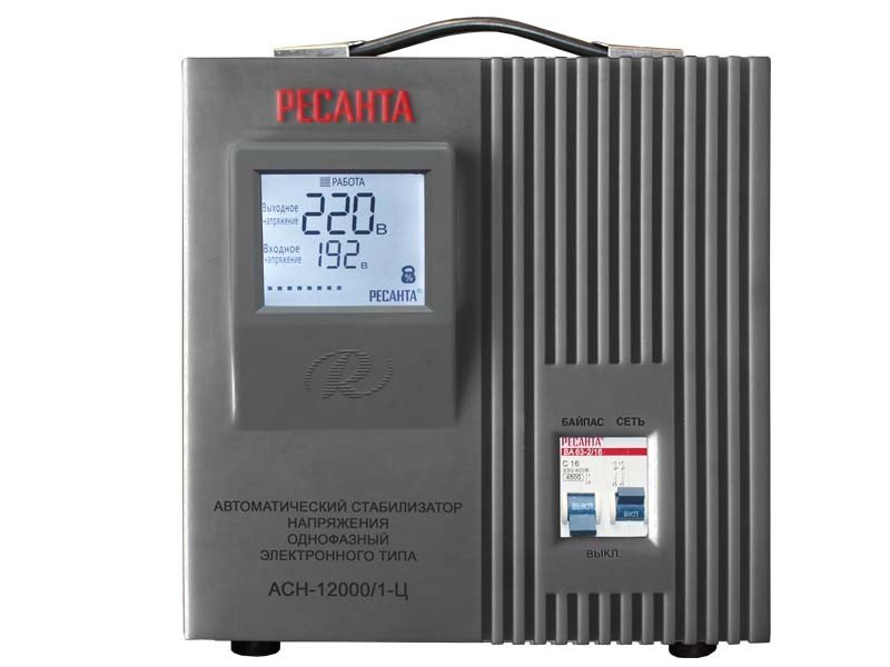 Стабилизатор напряжения  Ресанта АСН-12000/1-Ц