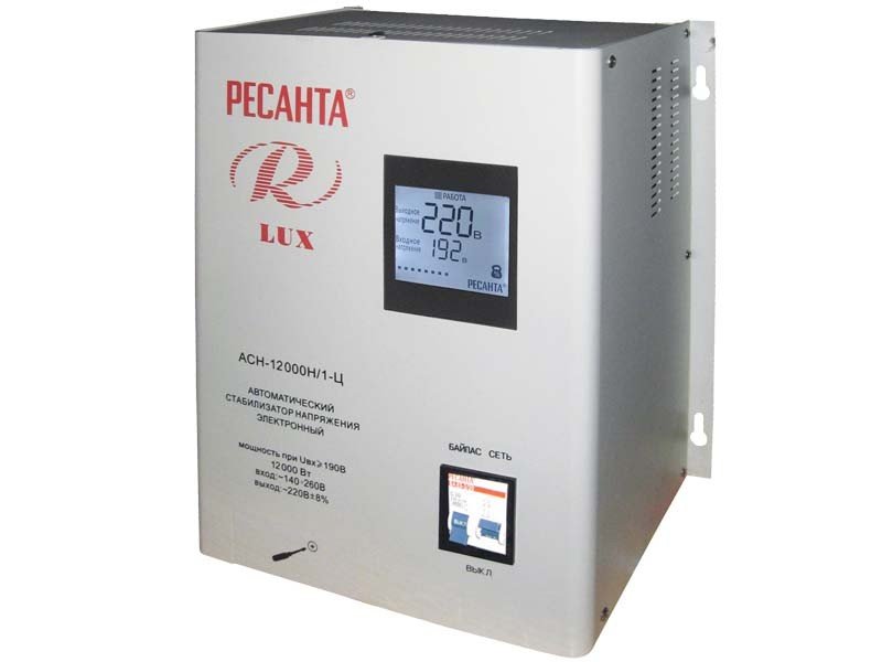 Стабилизатор напряжения  Ресанта АСН-12000Н/1-Ц Lux
