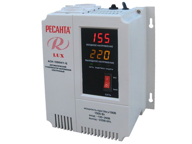 Стабилизатор напряжения  Ресанта АСН-1500Н/1-Ц Lux