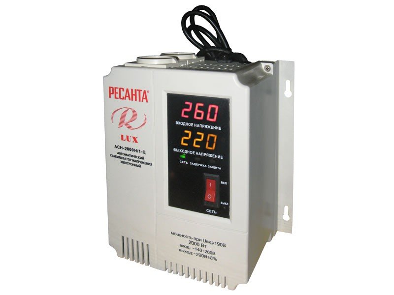 Стабилизатор напряжения  Ресанта АСН-2000Н/1-Ц Lux