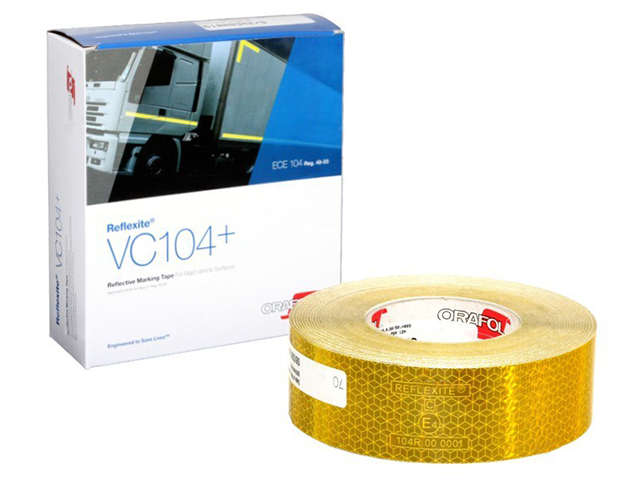 Светоотражающая лента  Oralite (Reflexite) VC104+ Rigid Grade для жесткого борта
