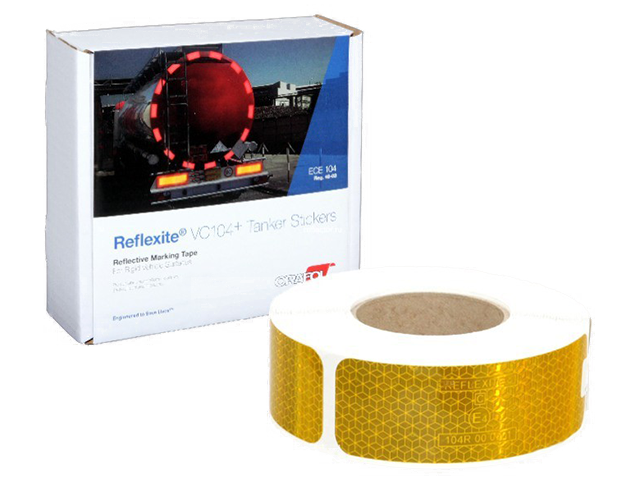 Светоотражающая лента  Oralite (Reflexite) VC104+ Rigid Grade Tanker Stickers для жесткого борта
