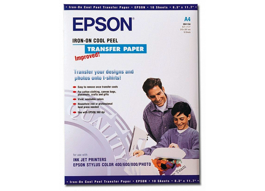 Термотрансферная бумага Epson A4 Iron-On Cool Peel Transfer Paper 124 г/м2