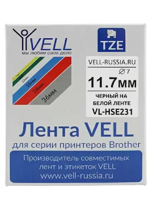 Термоусадочная трубка Vell HSE-231 (Brother HSE 231