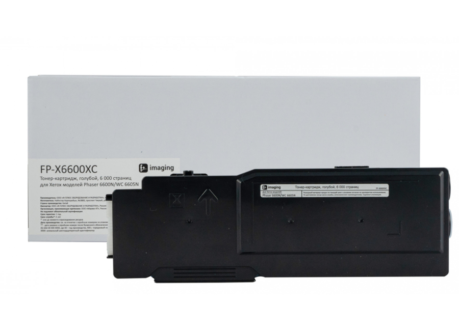 Тонер-картридж F+ Imaging FP-X6600XC голубой
