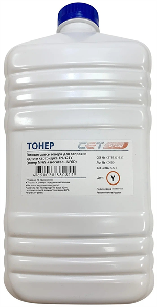 Тонер NF6Y + носитель NF6D TN-321Y для KONICA MINOLTA Bizhub C224/284/364 (CET) Yellow